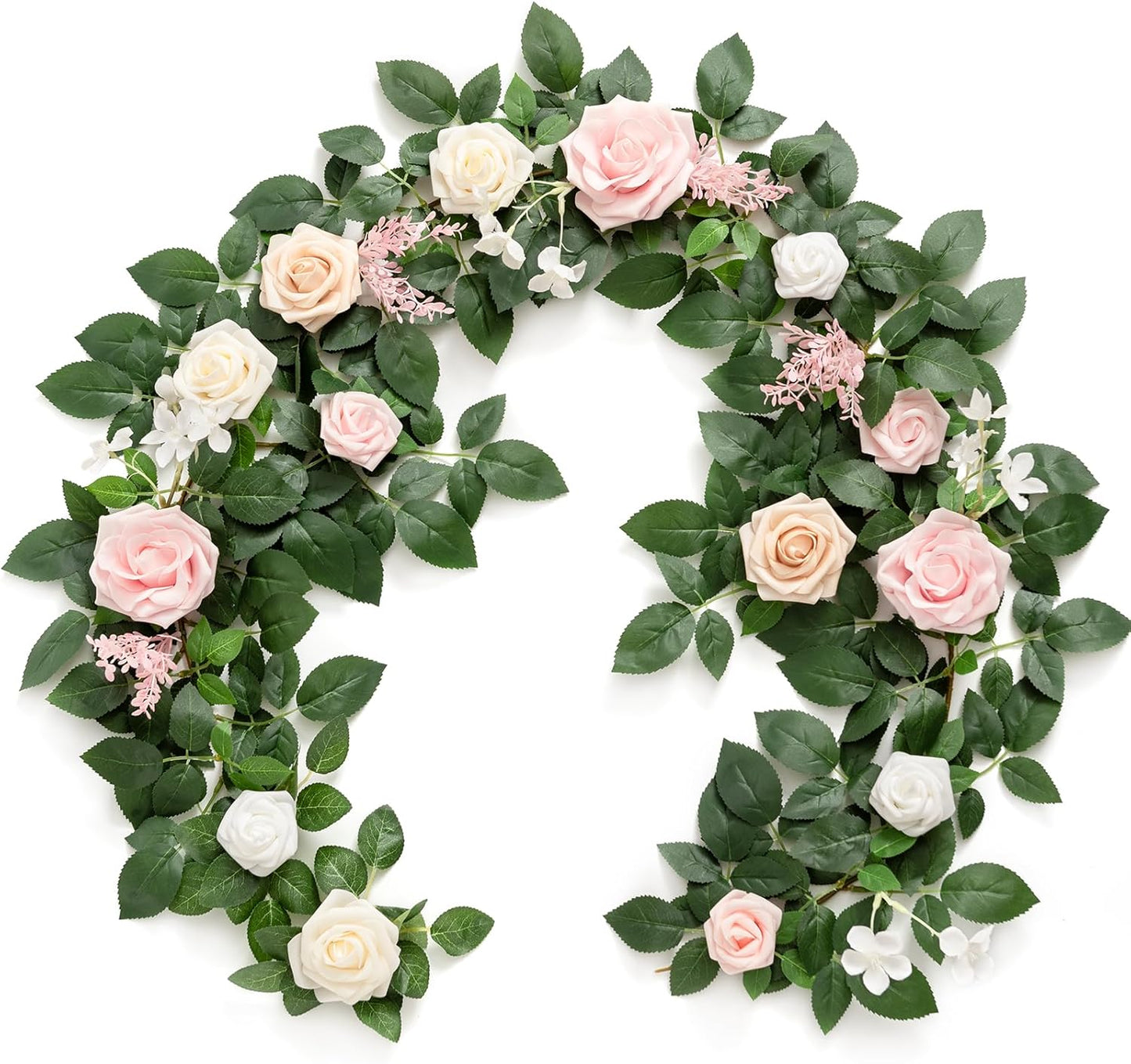 5FT Blush Artificial Flower Garland for Wedding Decor and More