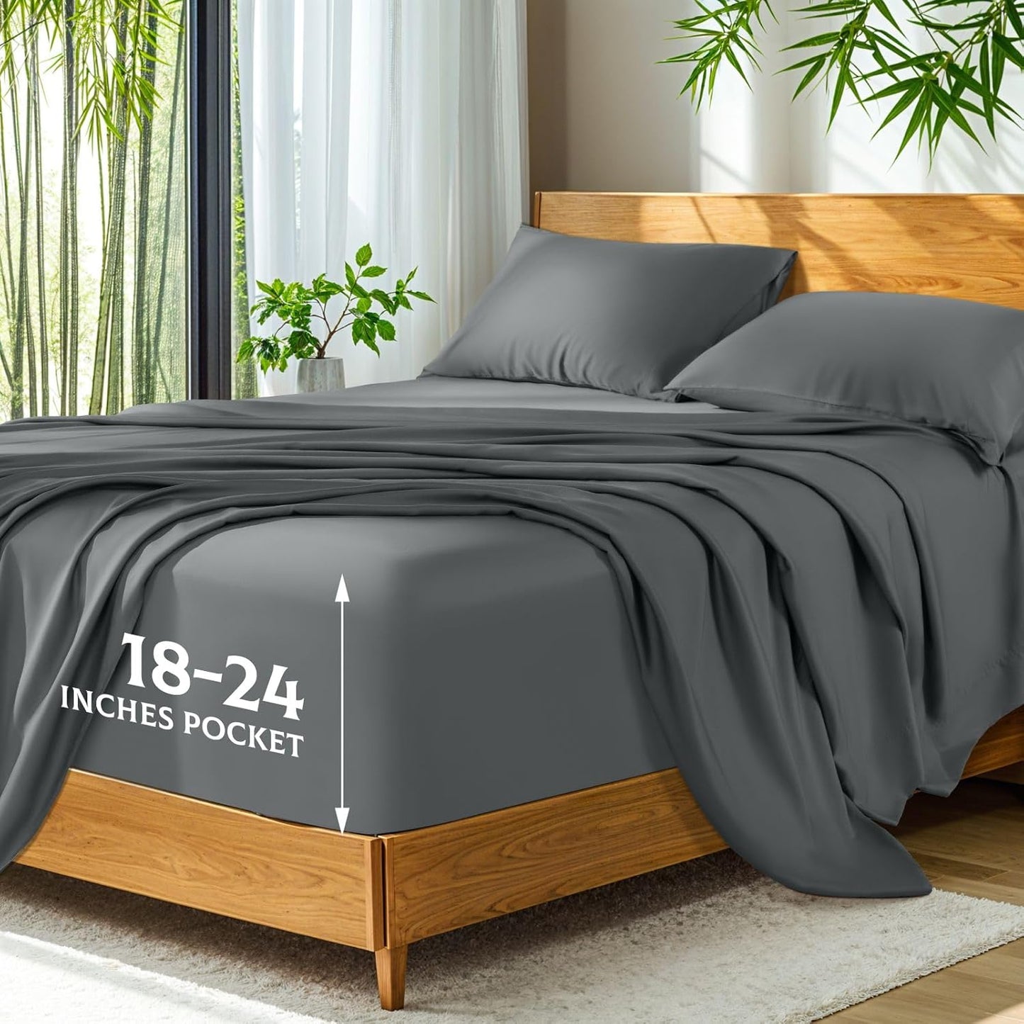 SONORO KATE Extra Deep Pocket Cooling Sheets for Hot Sleepers