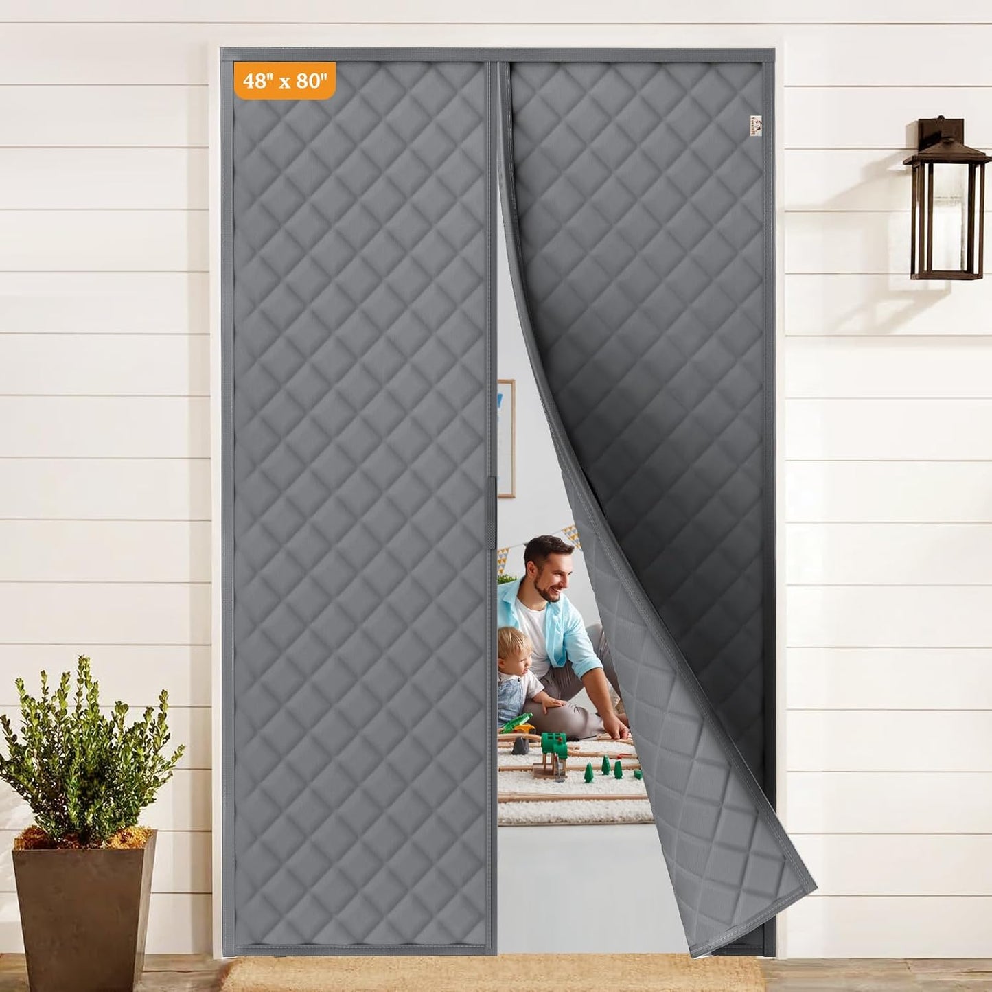 Yotache Magnetic Thermal Insulated Door Curtain for 48 x 80 in