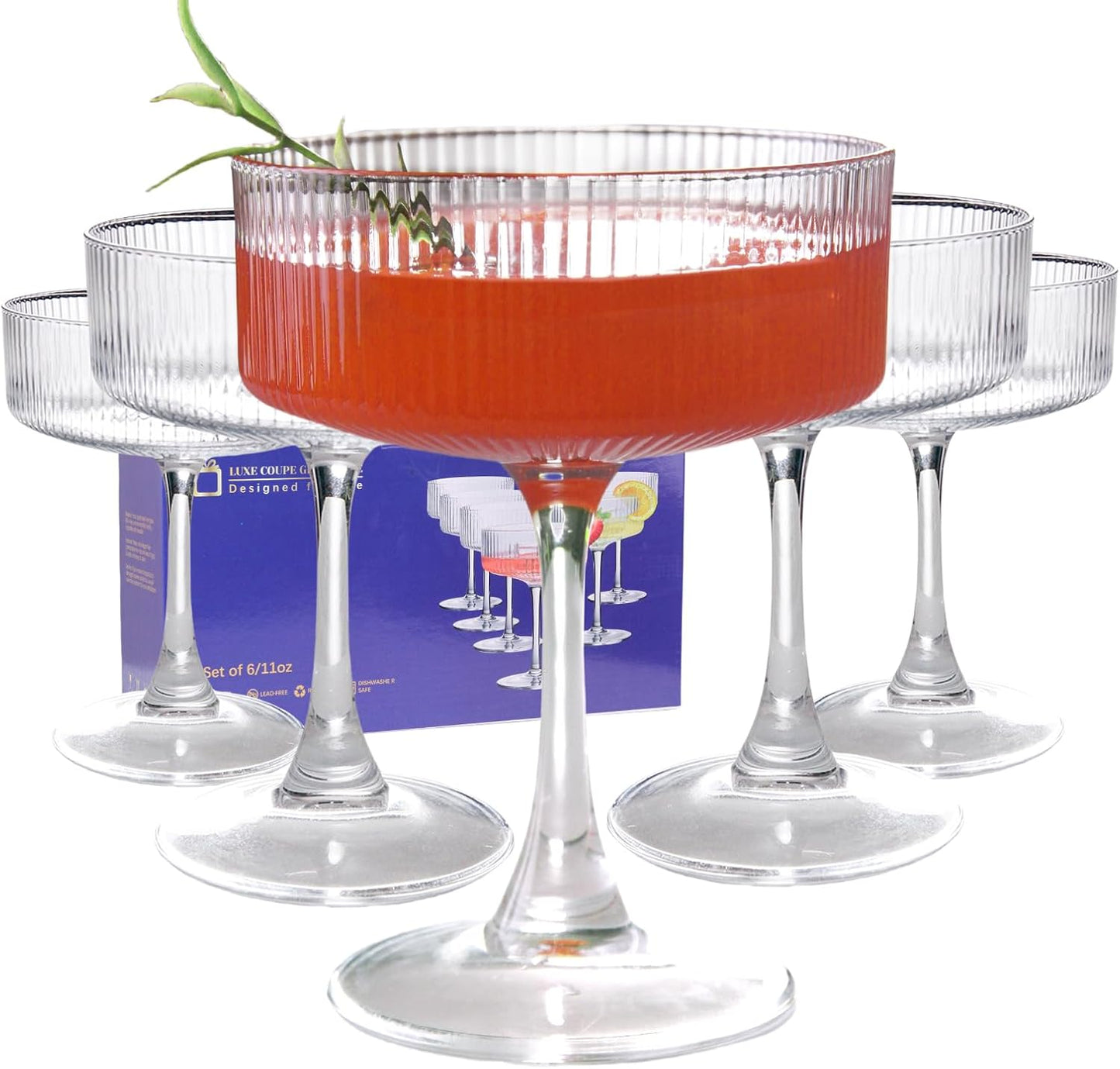 Set of 6 Vintage Cocktail Glasses - KMIGRUAN