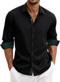 DiBanGu Men's Dress Shirt Long Sleeve Casual Button Down - Inner is