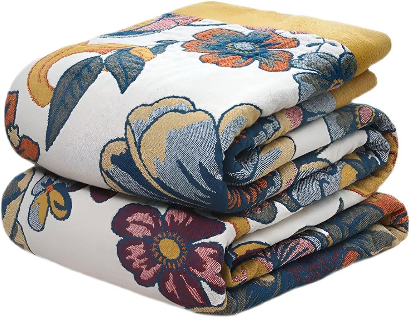 Boho Throw Blankets for Bed Couch - Cozy Cotton 80x90 Blanket