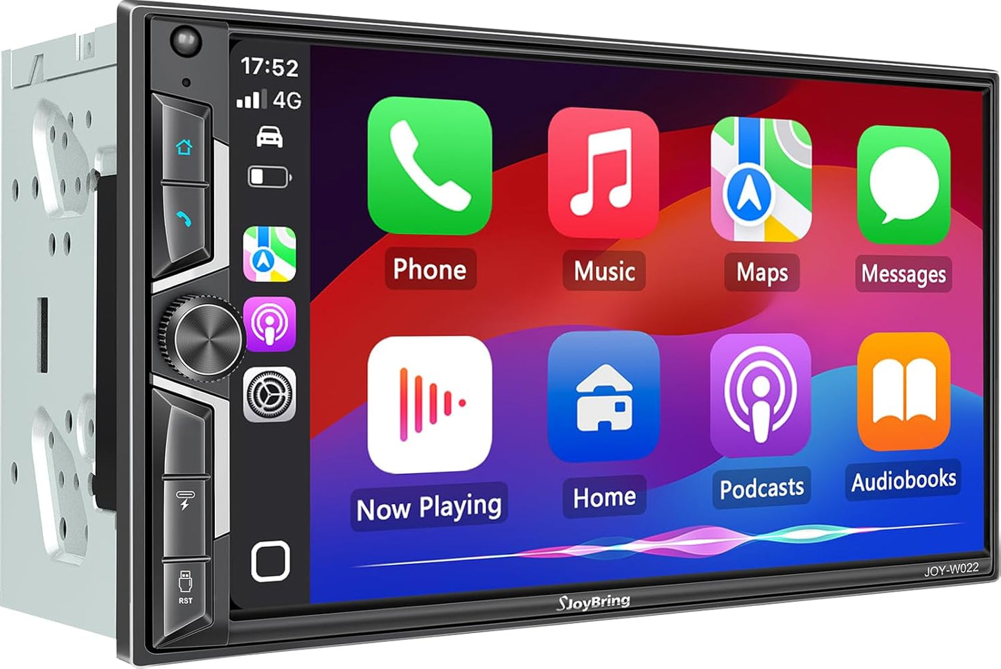 SJoyBring 7in QLED Double Din Car Stereo with Wireless CarPlay