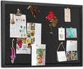 Miratino Large Bulletin Board 23x18 Black Cork Board - Organized