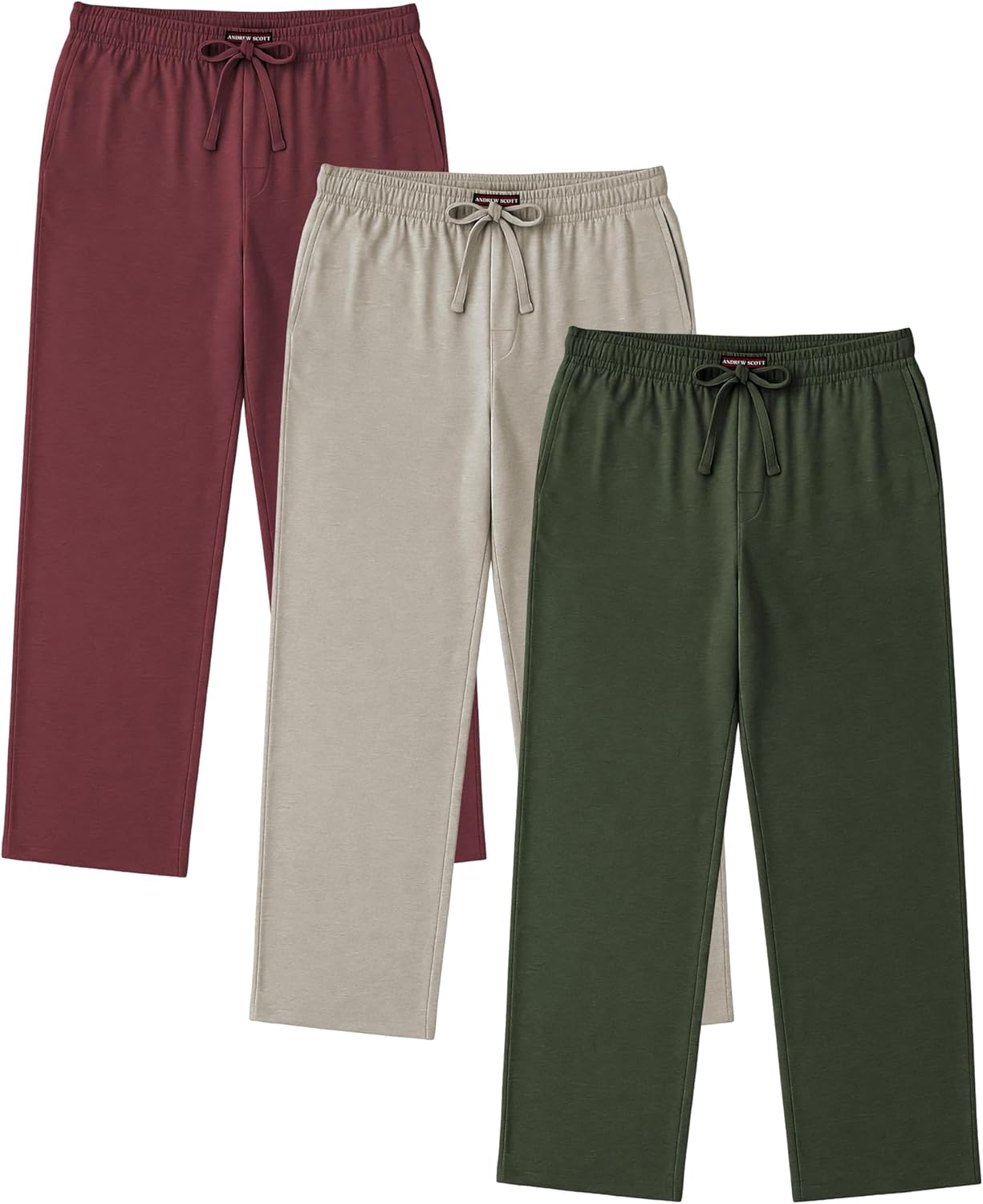 Andrew Scott Men's Lounge Pants - Soft Cotton Drawstring Sleepwear