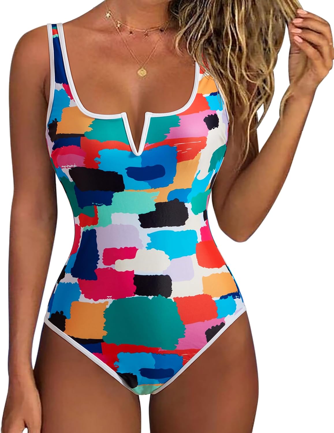 SUUKSESS Women Sexy Tummy Control One Piece Swimsuits 2025
