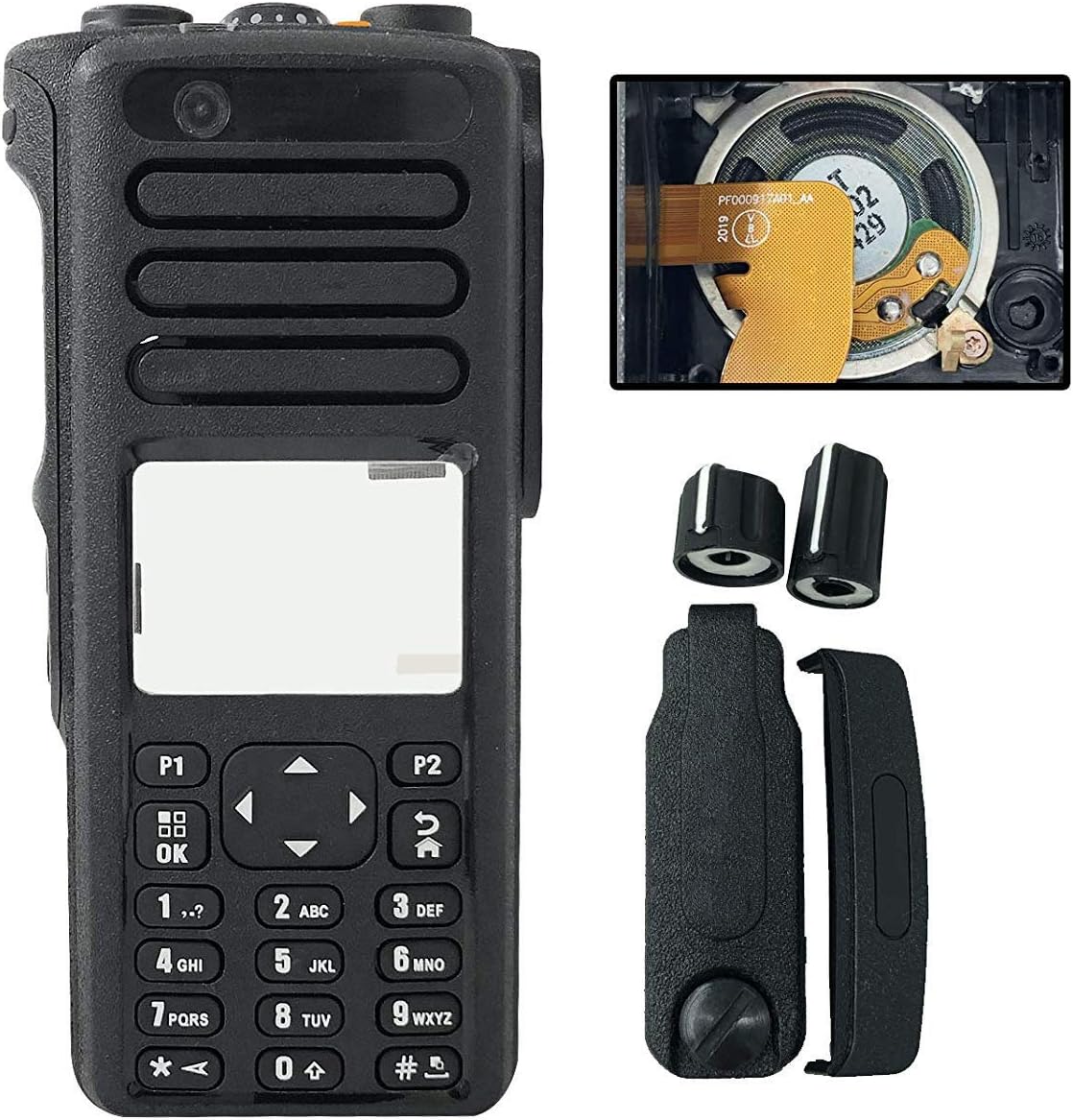 Amasu XPR7550E Black Housing Case with Speaker for Radios