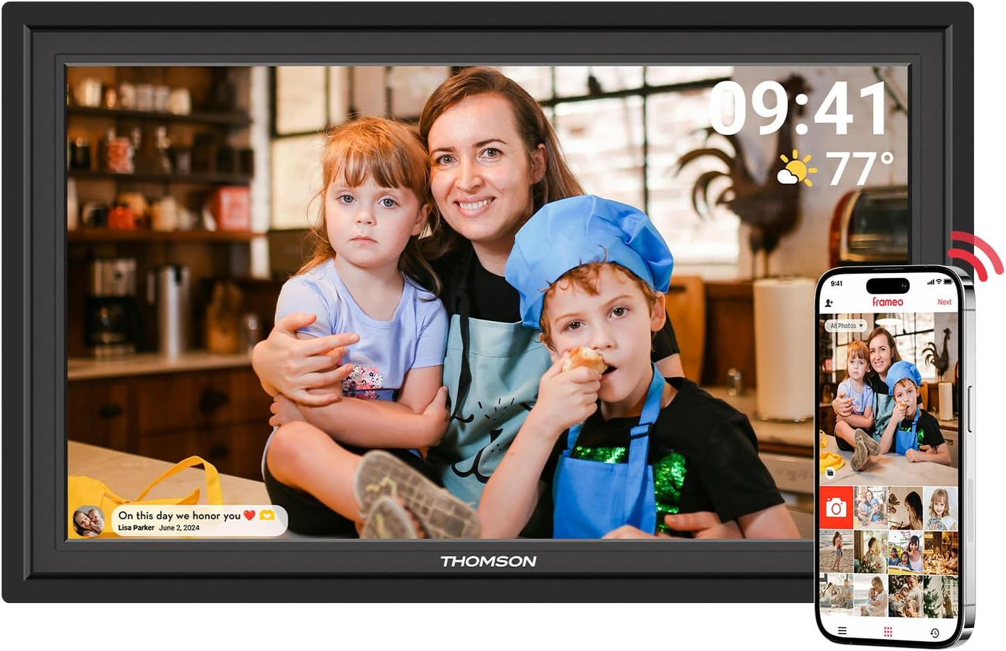 Frameo 15.6 Inches WiFi Digital Picture Frame for Memories