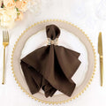Elegant Chocolate Violet Seamless Dinner Napkins Set of 100