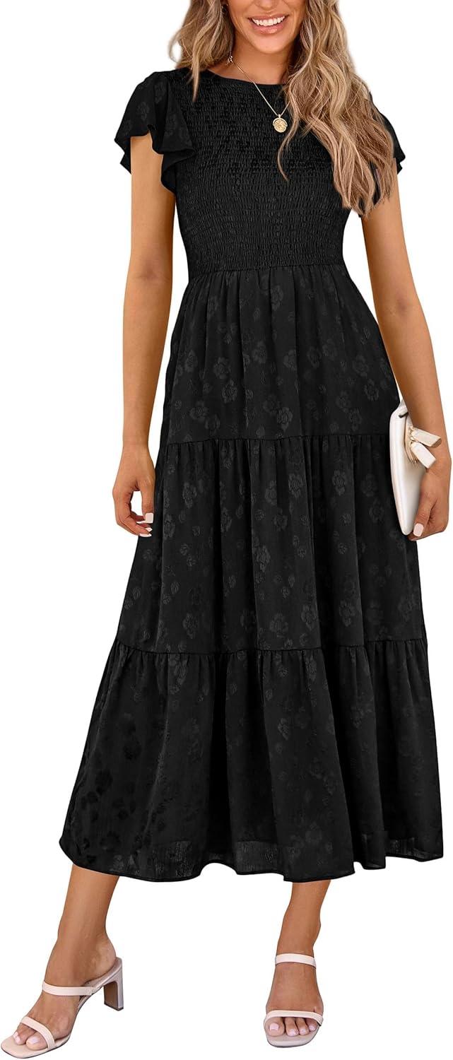 PRETTYGARDEN Wedding Guest Dresses for Women 2025 Summer Floral