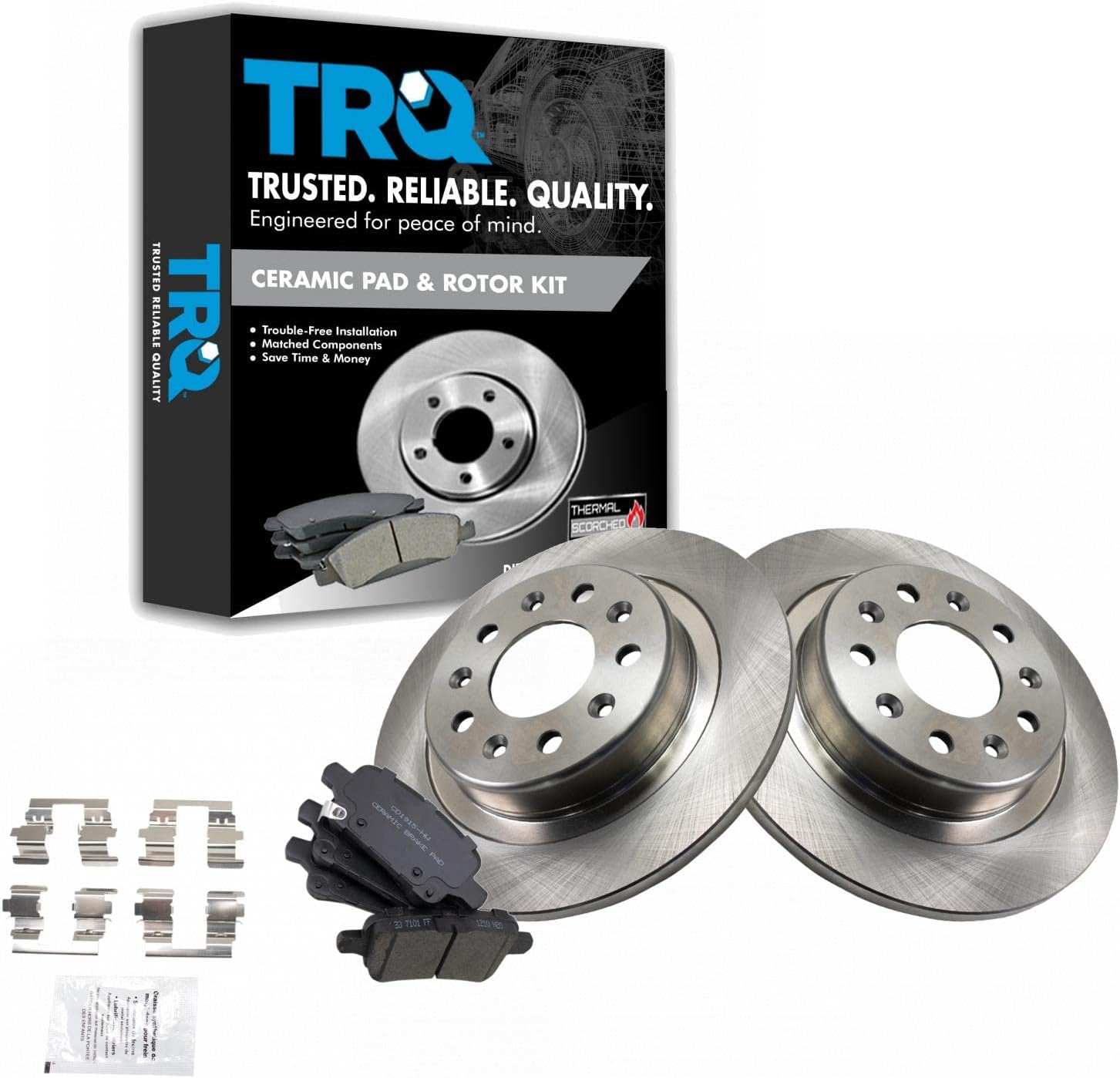 TRQ Rear Brake Pad & Rotor Kit for Buick LaCrosse and More