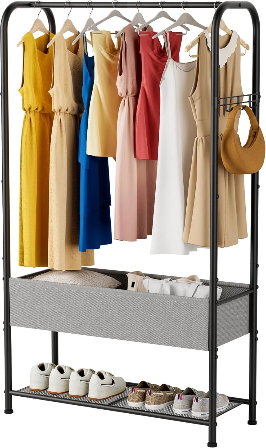 SINGAYE Portable Clothes Garment Rack for Laundry and Bedroom