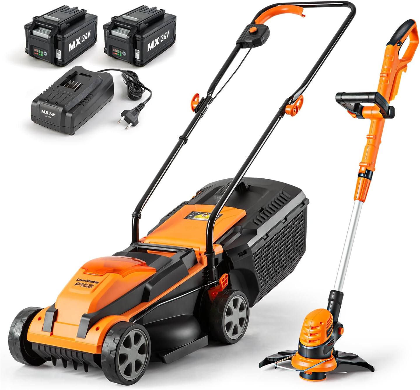 LawnMaster 20VMWGT 24V Max Lawn Mower and Trimmer Combo