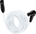 Balanced XLR Cable Male to Right Angle Female - 35 ft White