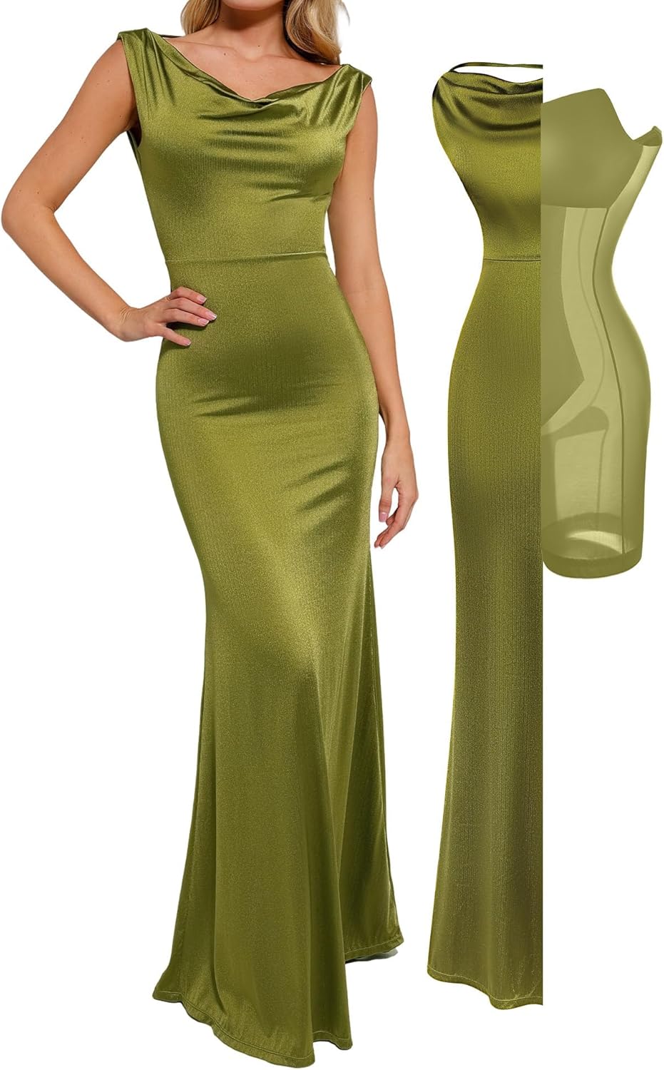 Popilush Women Shapewear Maxi Dress for Elegant Occasions