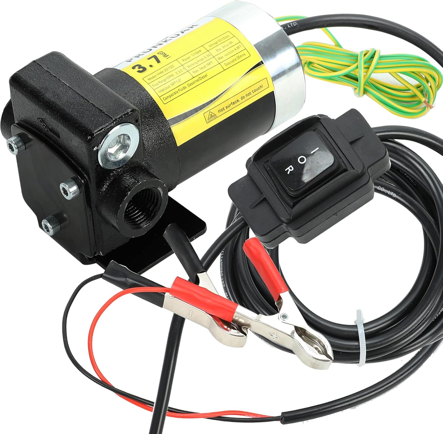 12V Fuel Transfer Pump for Gasoline, Diesel & Kerosene Use