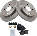TRQ Rear Brake Pad & Rotor Kit Compatible with 2001-2007 Ford Focus