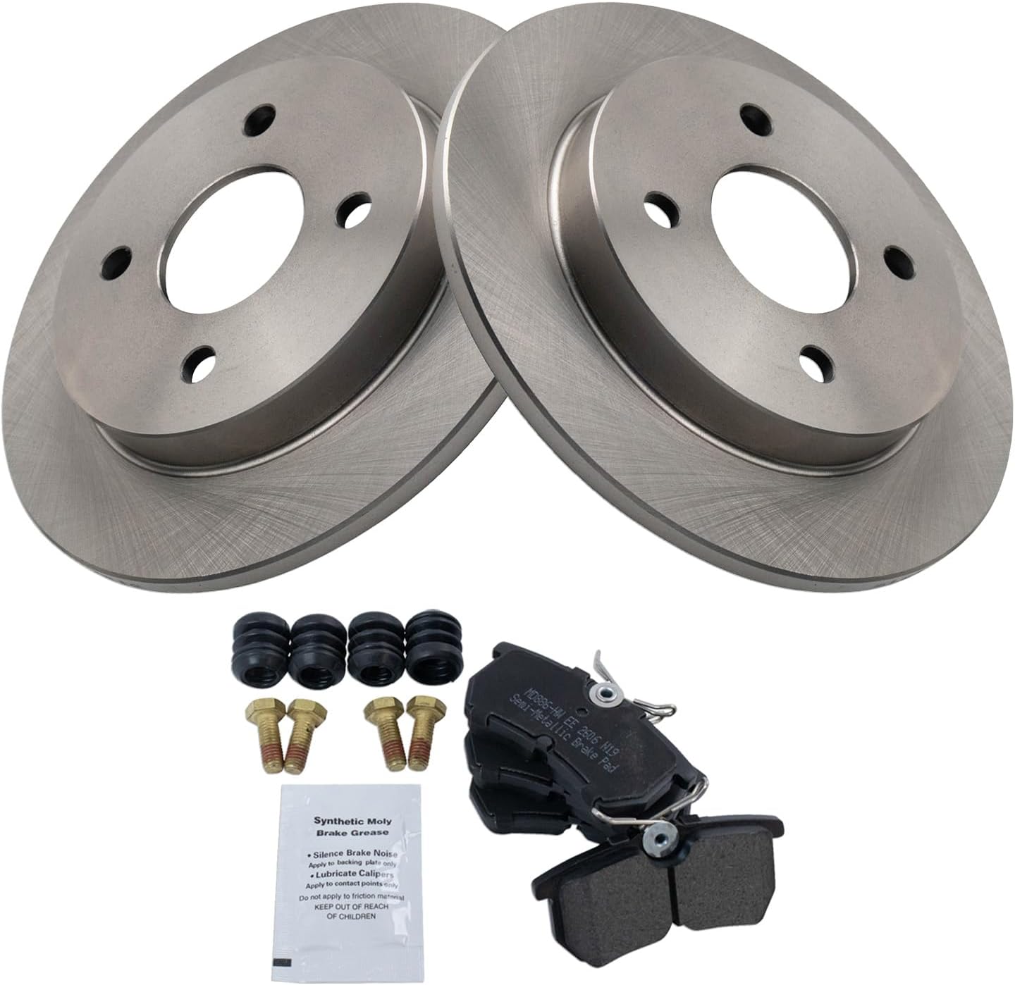 TRQ Rear Brake Pad & Rotor Kit for 2001-2007 Ford Focus