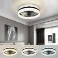 GQR Ceiling Fans with Lights 15.7in Low Profile Flush Mount - Quiet 6