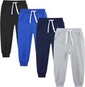 Toddler and Kids Boys Sweatpants Joggers 4 Pack - Soft 100% Cotton Up