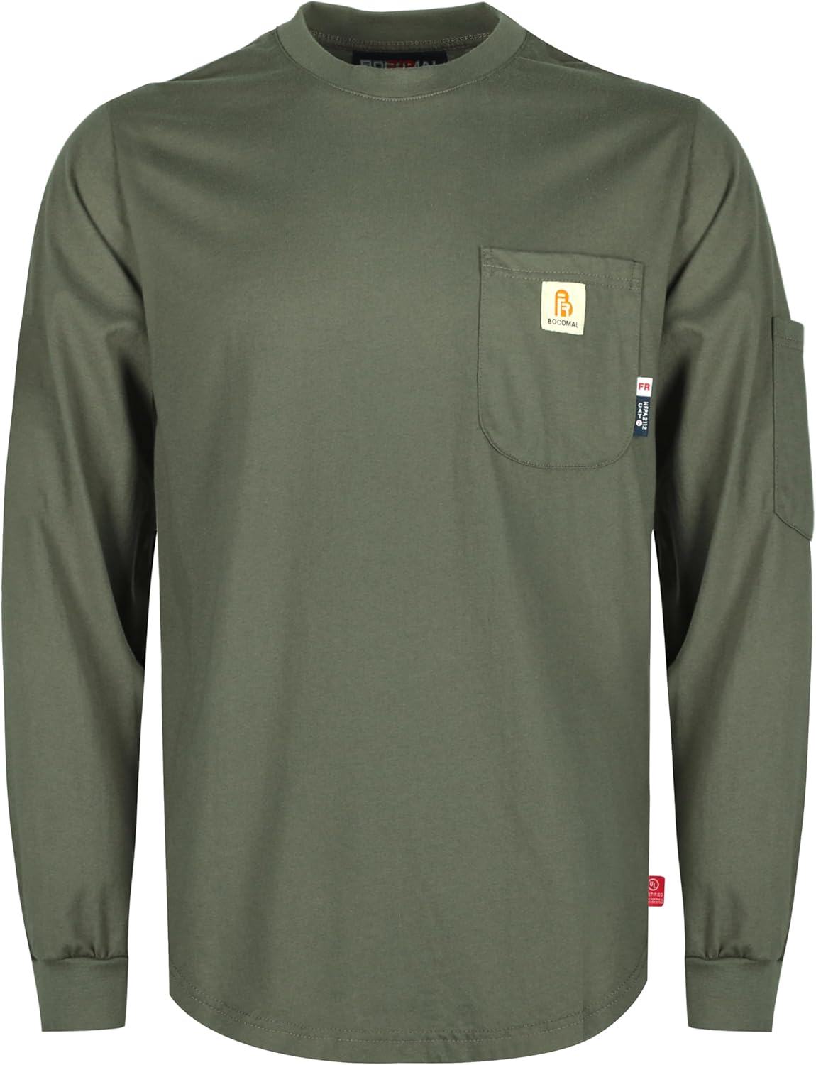 BOCOMAL FR Shirts for Men Lightweight Crew T-Shirt for Safety