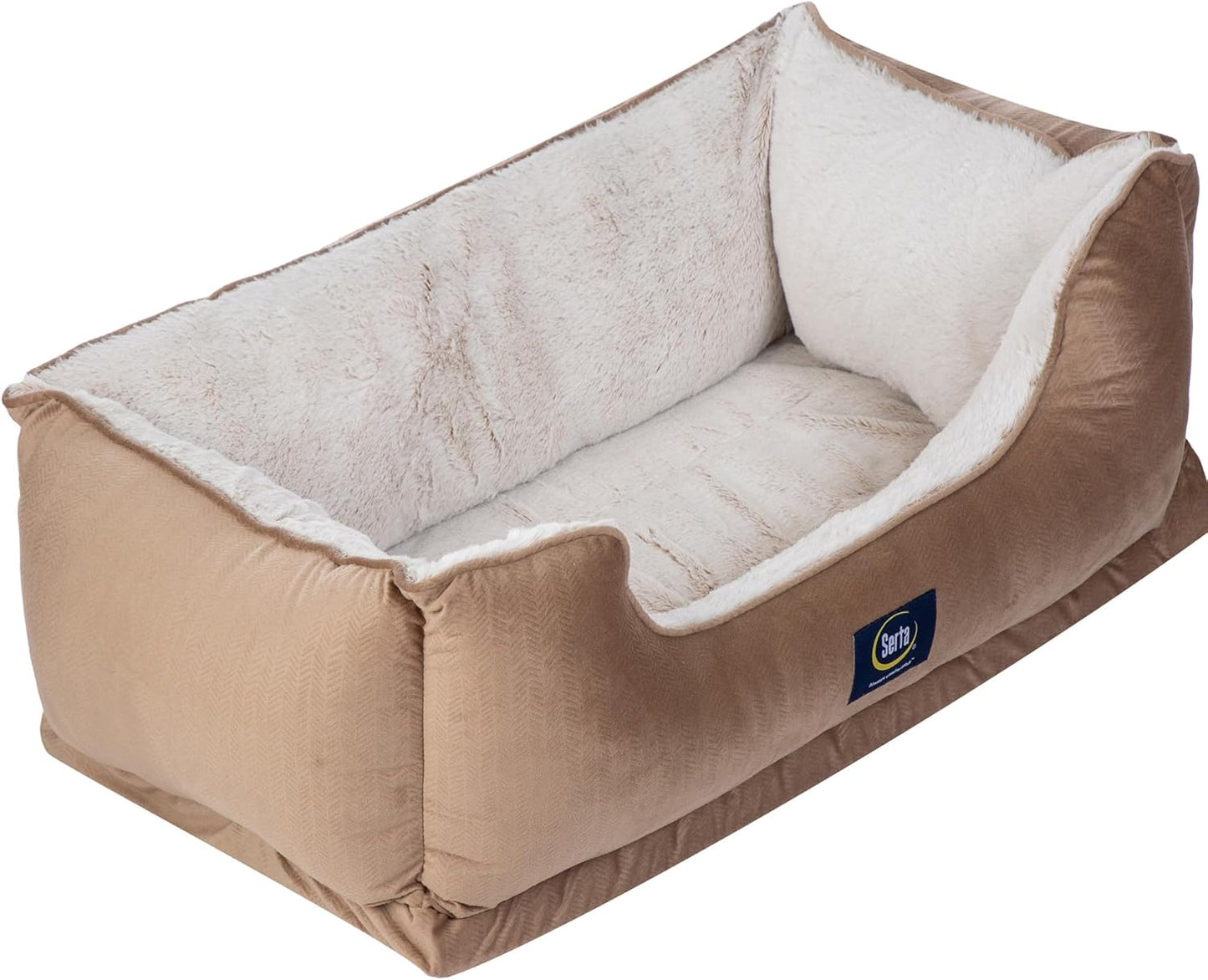 Serta Orthopedic Cuddler Dog Bed for Pets in Desert Sand Color