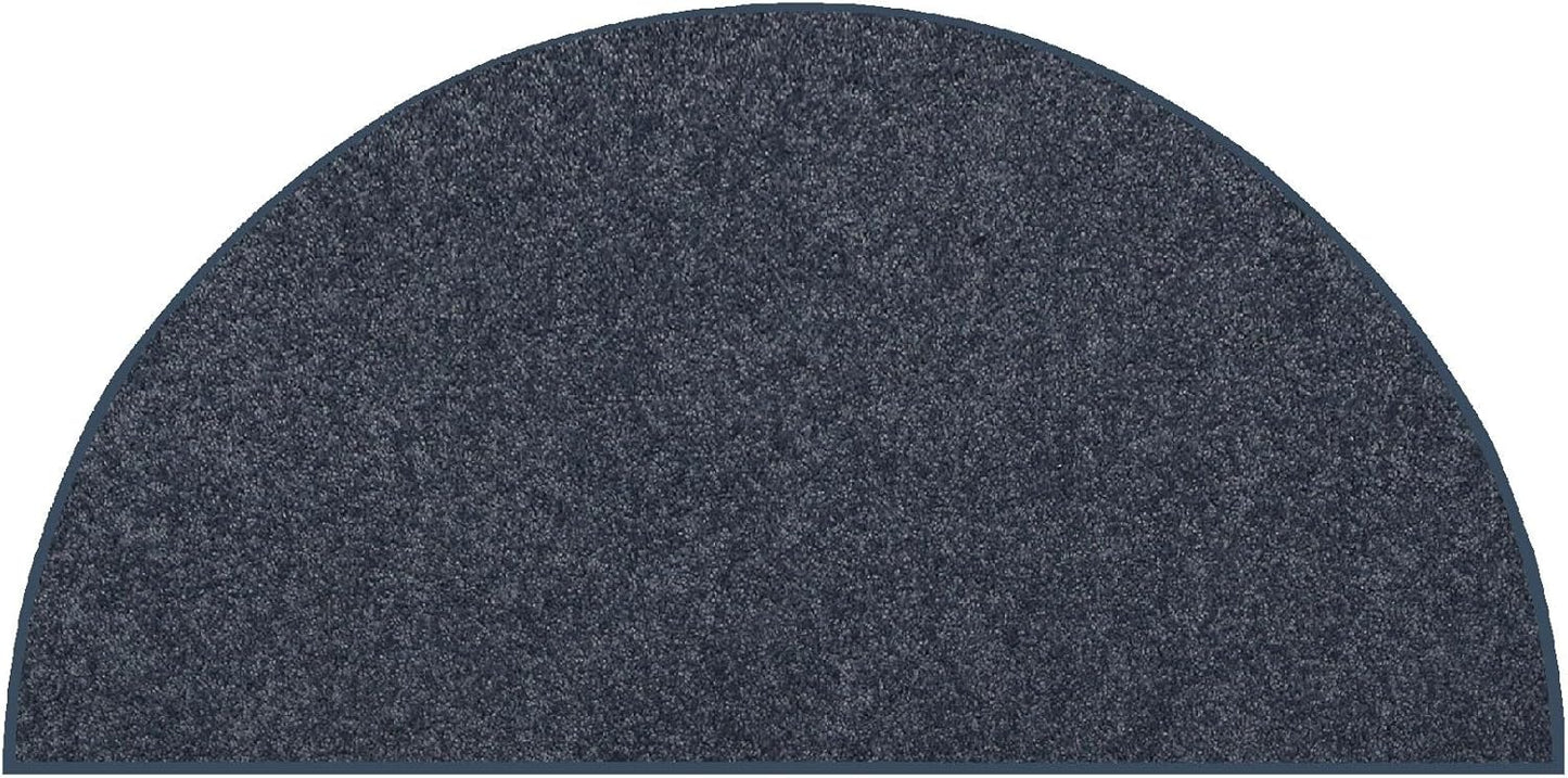 Pet Friendly Solid Color Area Rugs in Petrol Blue for Home