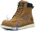 Steel Toe Boots for Men 6 in Moc Toe Safety Work Boots - Durable feet