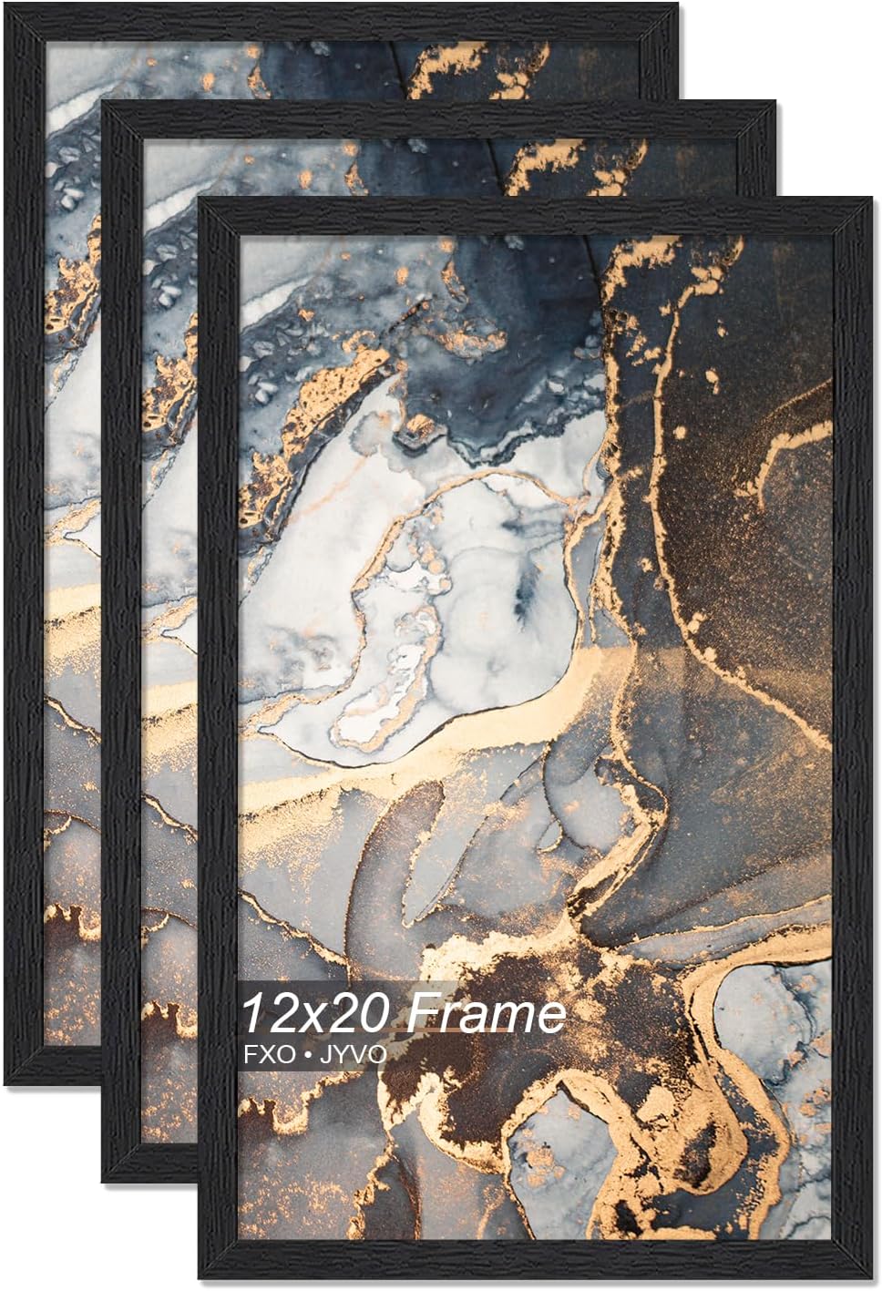 Engineered Wood 12x20 Picture Frame Set of 3 for Photos