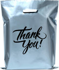 Thank You Merchandise Bags 20in x 20in Glossy Silver - 100 Pack