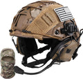Tactical Helmet with Headset and Balaclava Mask - Adjustable Fit