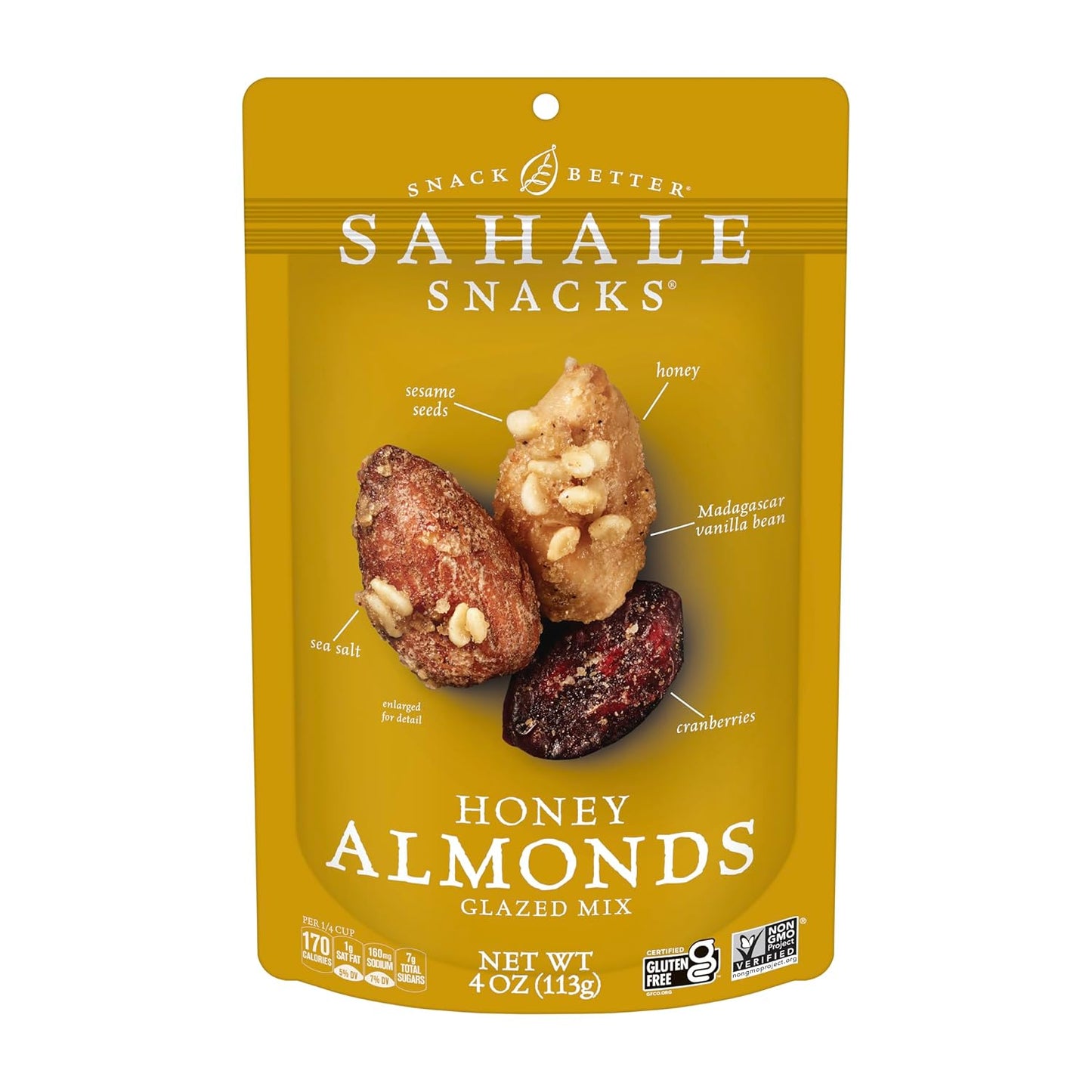 Sahale Snacks Honey Almonds Glazed Mix - Delicious Nut Snack