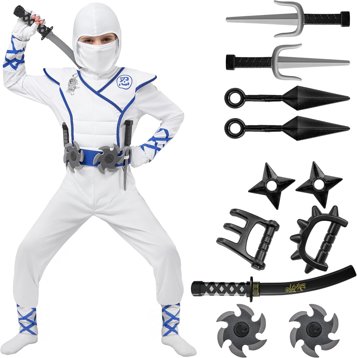 Halloween Ninja Costume Set for Kids - Perfect for Dress Up Fun