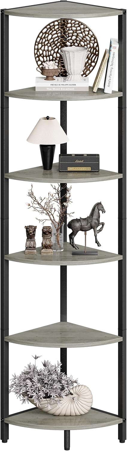 6 Tier Corner Shelf for Stylish Storage and Display Solutions