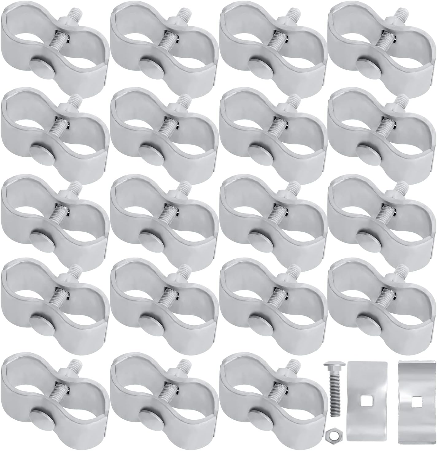 20 Sets Dog Kennel Panel Clamps for 1-3/8 Pipe Frames
