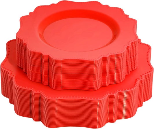 COLOSUS Disposable Plastic Plates for Christmas Party Fun