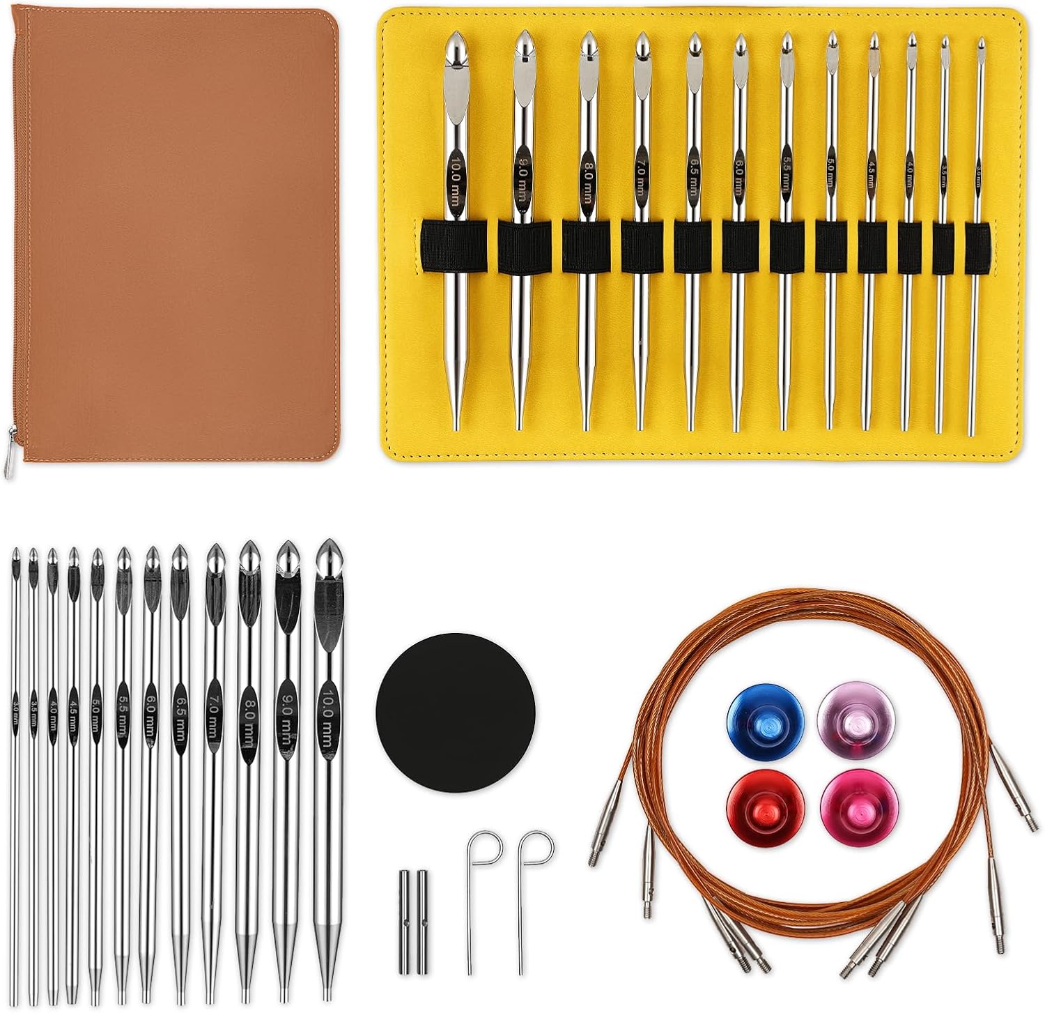 Tunisian Crochet Hooks Set for Easy and Comfortable Crafting