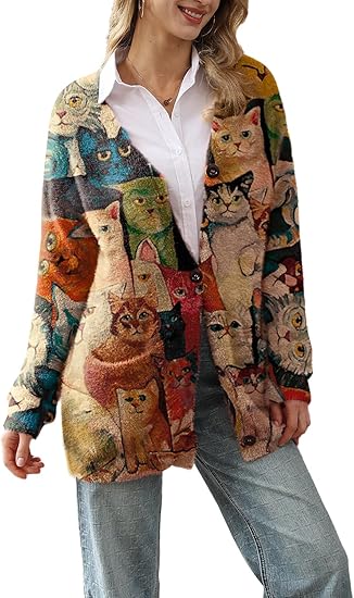 YESNO Cardigan Sweaters for Women with Pockets and V Neck