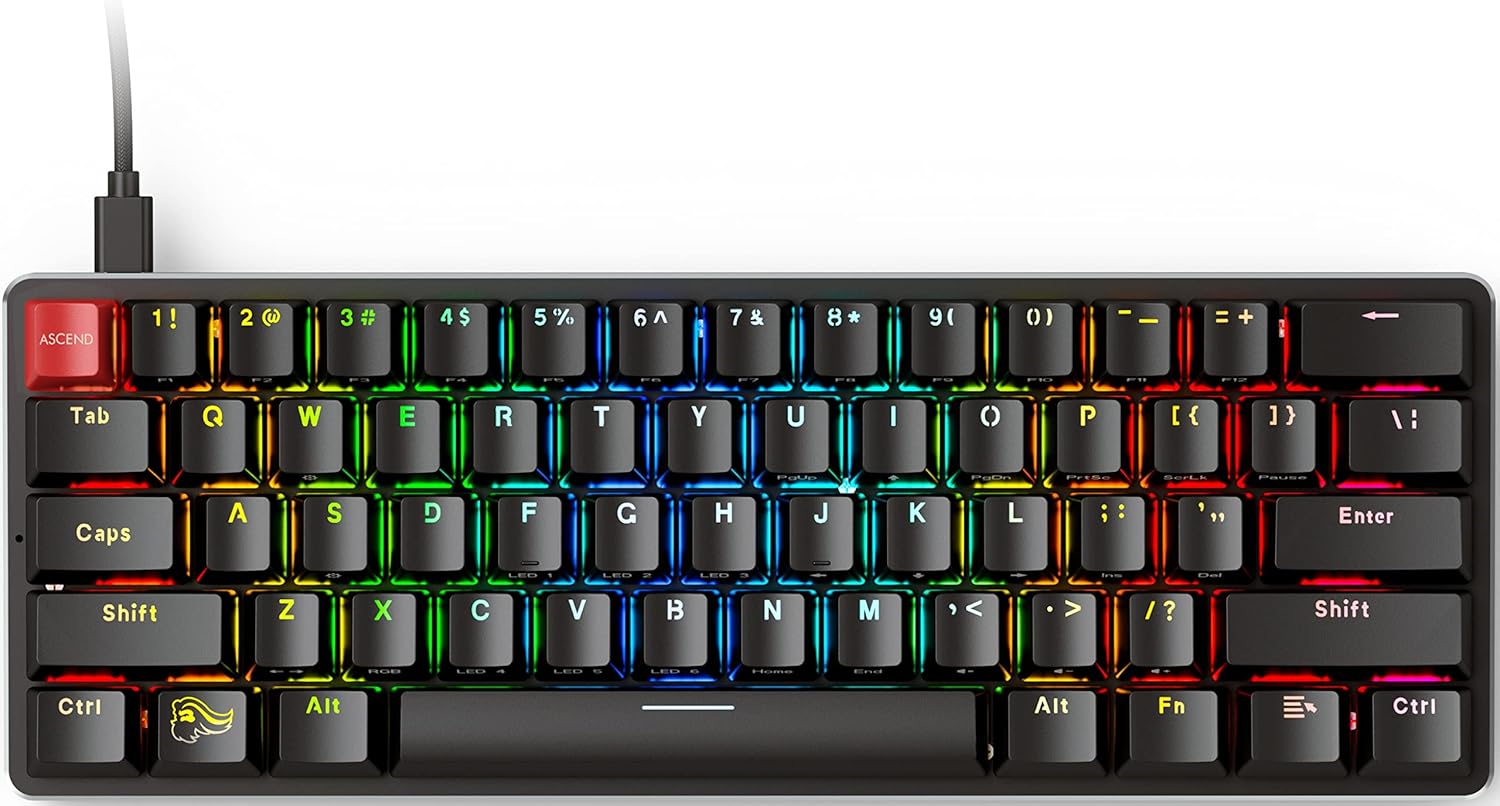 Glorious GMMK Modular Mechanical Gaming Keyboard - Compact 60% Size