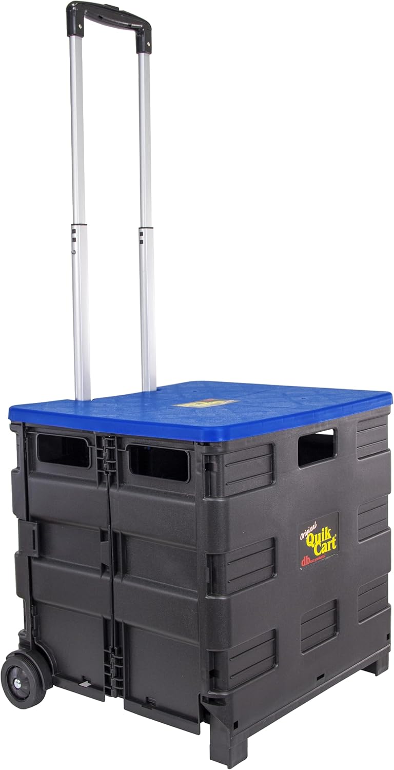 Quik Cart Collapsible Rolling Crate on Wheels for Teachers