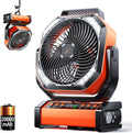 Camping LED Fan with Light and 20000mAh Battery - Portable Tent Fan