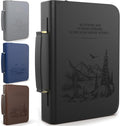 Bible Cover Case Large Size Black Faux Leather - Protective Carrying