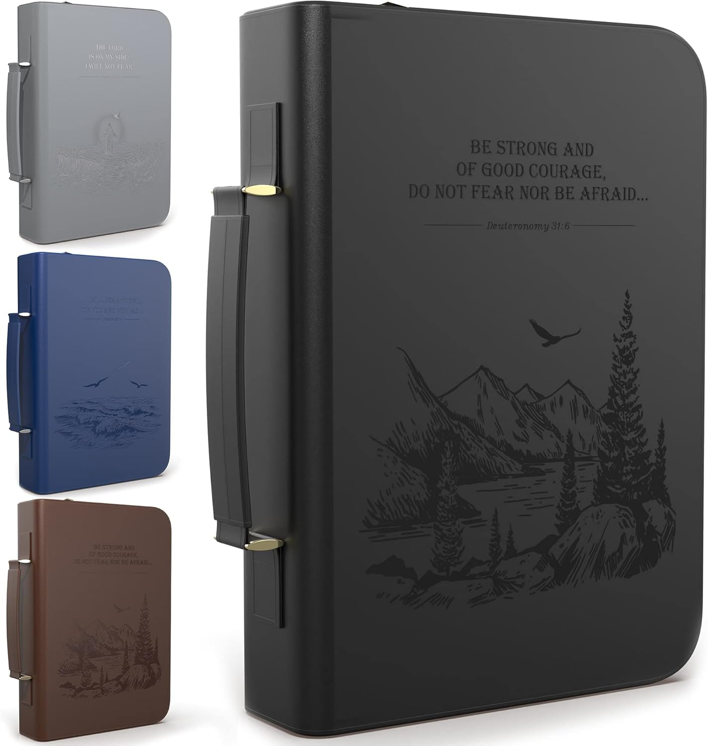 DEHITE Bible Cover Case for Men and Women - Large Size Black