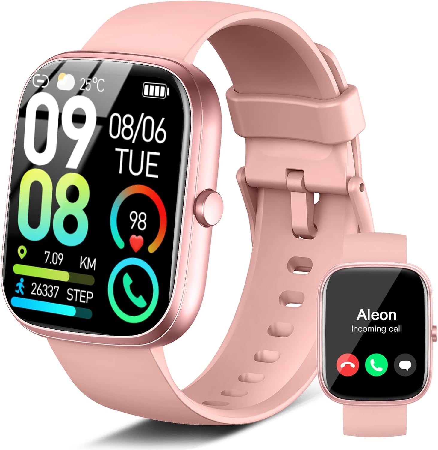 Dyurwa Smart Watch: Answer/Make Calls, Fitness Tracker, IP68 Waterproof