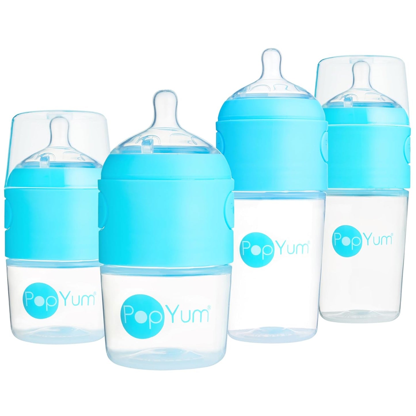 PopYum Baby Bottle Starter Set: 4-Pack for Easy Feeding
