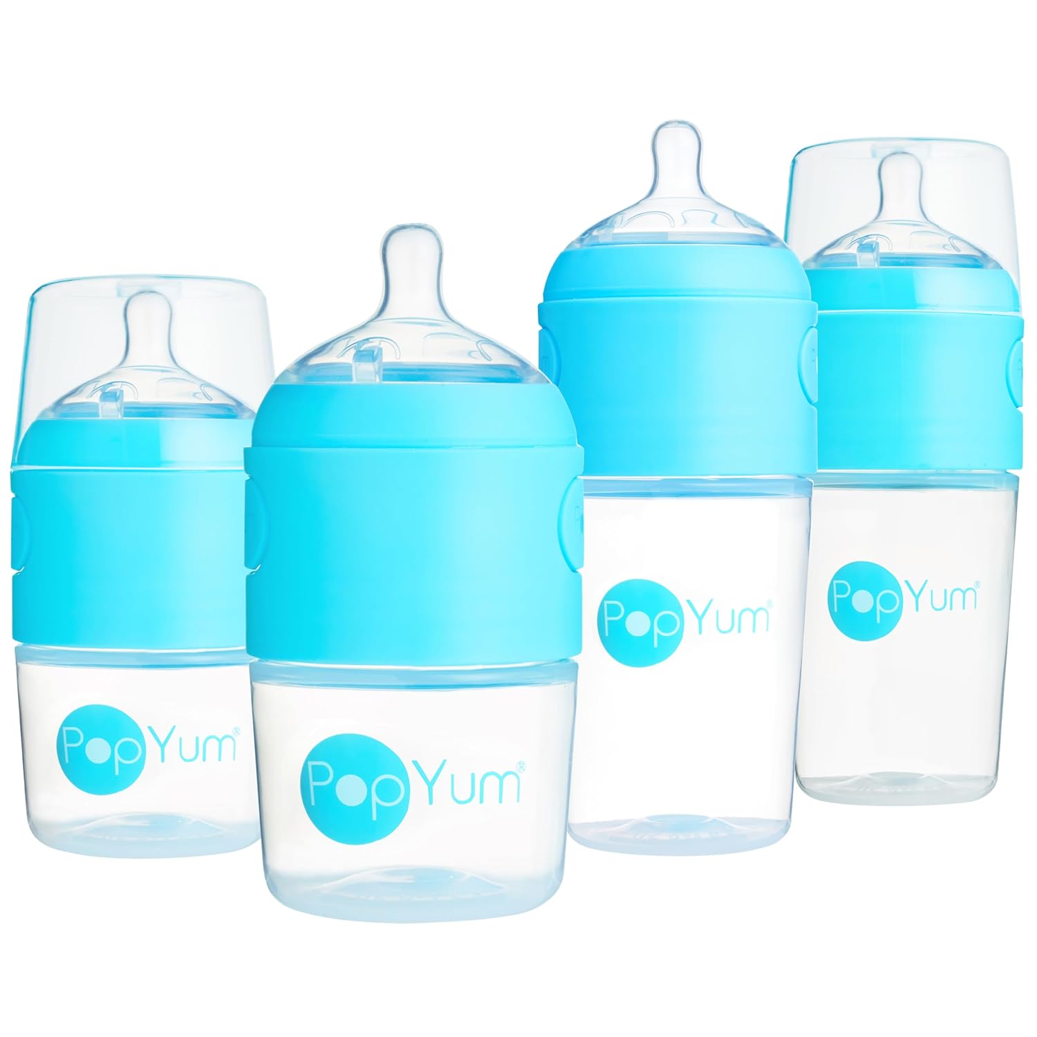 PopYum Baby Bottle Starter Set: 4-Pack for Easy Feeding