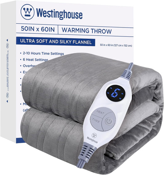 Westinghouse Heated Throw Blanket for Ultimate Comfort & Warmth