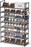 8 Tiers Metal Shoe Rack Adjustable Shelf Storage Organizer - Holds 32