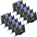 NineLeaf 10 Pack Compatible TZ-531 Label Tape 12mm - Durable Black on