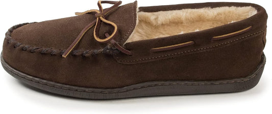 Minnetonka Men's Pile Lined Hardsole Slipper for Comfort